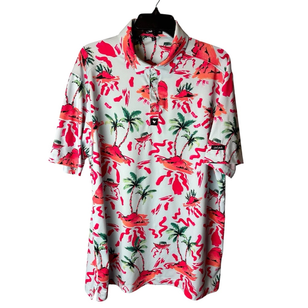 Bad Birdie Red Rocks Performance Golf Polo XL